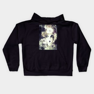 muted hazy 70s deco collage art poster Kids Hoodie